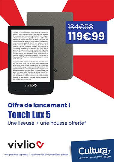 Affiche représentant une Touch Lux 5 et sa housse avec une offre de lancement.