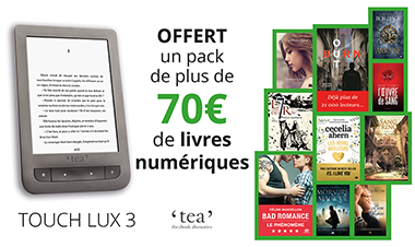 Encart publicitaire pour la liseuse Touch Lux 4.