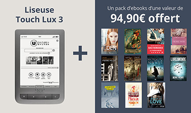 Encart publicitaire pour la liseuse Touch Lux 3.